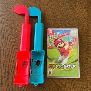 Mario Golf Super Rush Golf Set with Red and Blue Controller handles